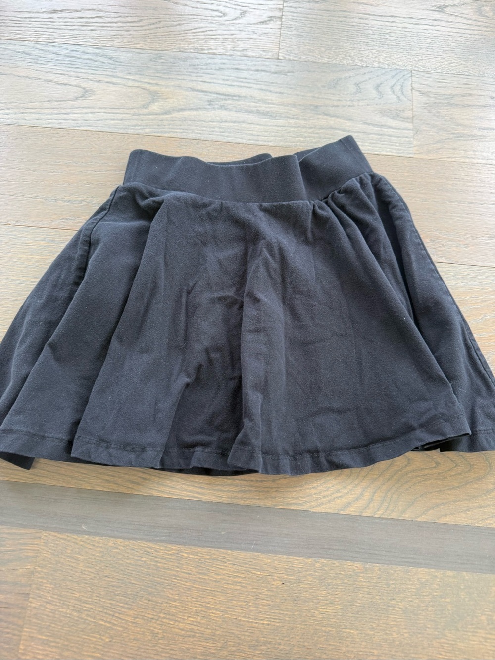 Nordstrom Black Girls Skater Skirt with Stretch Waistband